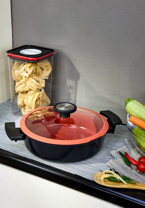 Жаровня со стеклянной крышкой Де Шеф шир.  580, рис. 9