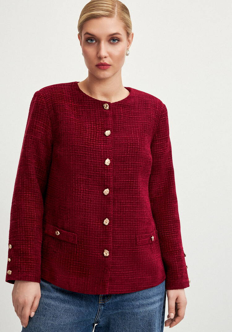 Жакет на подкладе из твида шир.  750, рис. 4