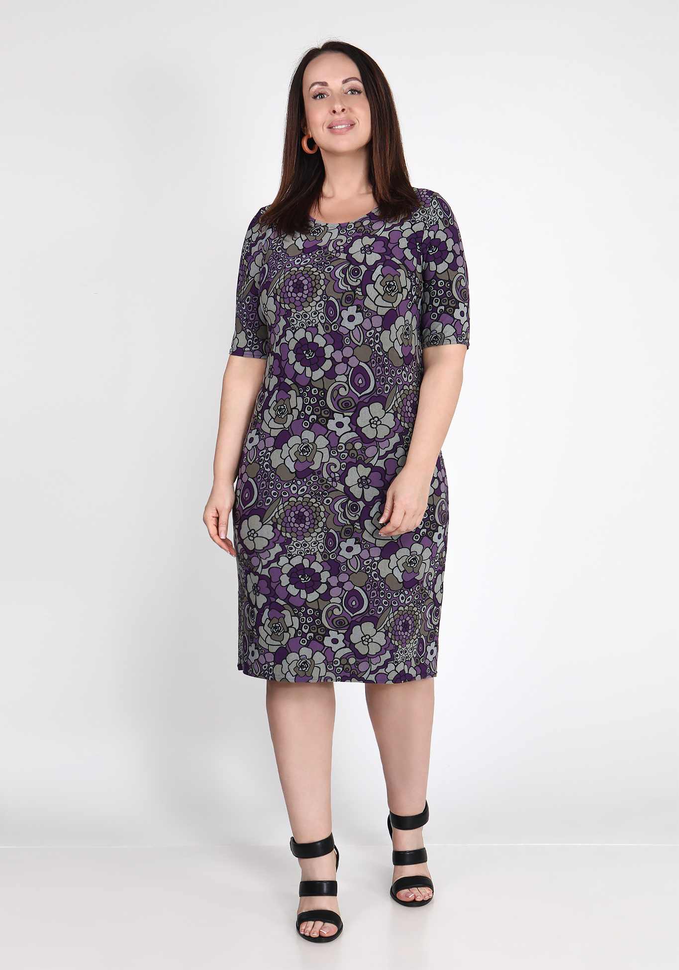 Платье "Сладкая иллюзия", размер 50, цвет фиолетовый - фото 1