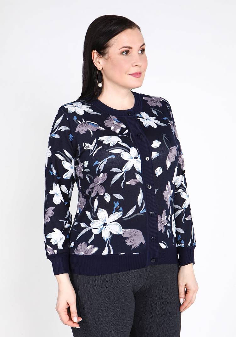 Кардиган Невероятное цветение шир.  750, рис. 5