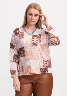 Джемпер свободный Этнический рисунок