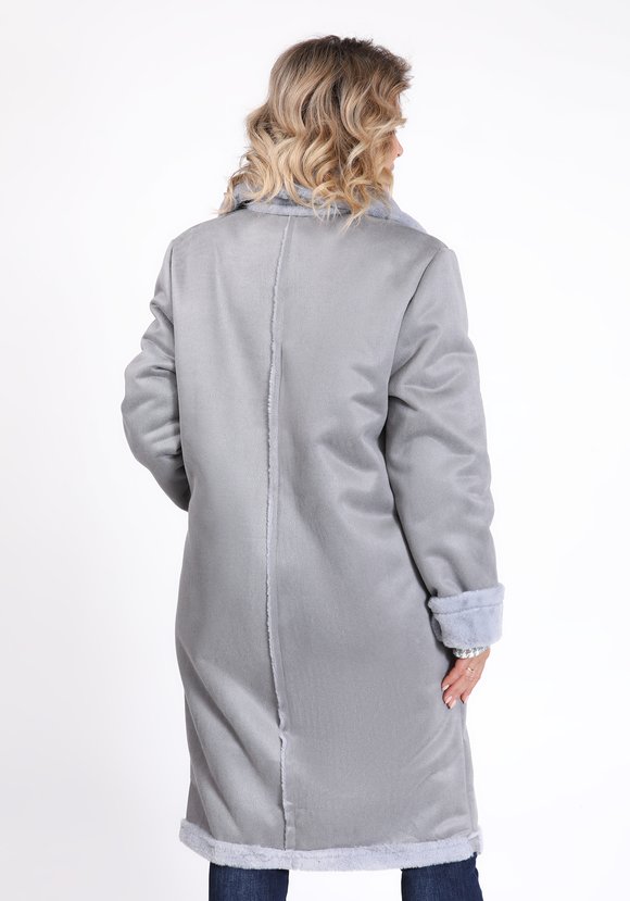 Дубленка женская с отложным воротником шир.  580, рис. 6