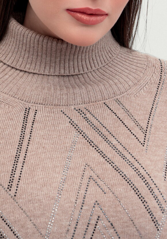 Свитер с геометрическим рисунком из страз шир.  580, рис. 14
