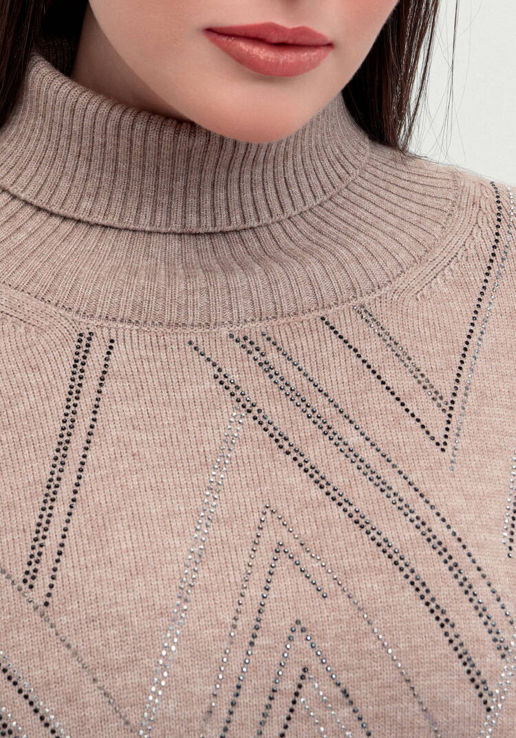 Свитер с геометрическим рисунком из страз шир.  750, рис. 14