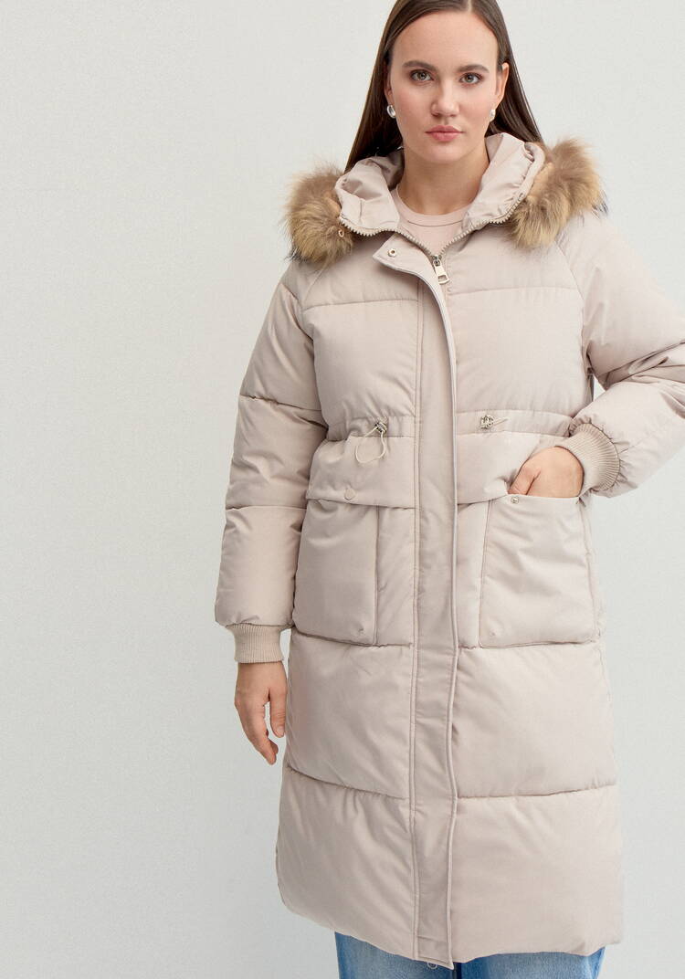 Пальто с меховой опушкой по капюшону шир.  750, рис. 13