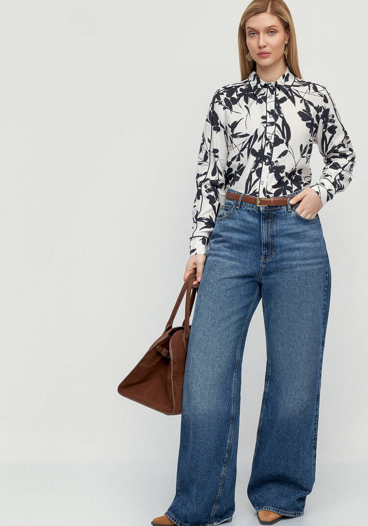 Блуза контрастными лампасами Катрин шир.  750, рис. 7