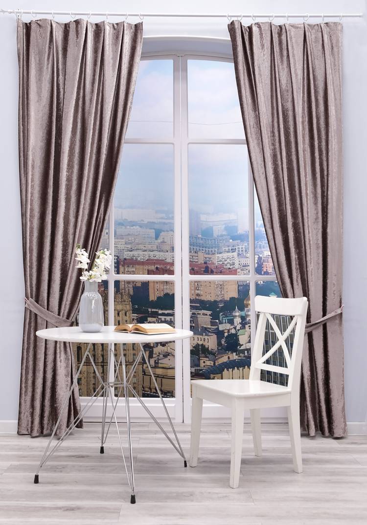 Комплект портьер Мраморный бархат шир.  750, рис. 2