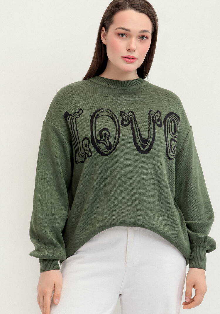 Джемпер с жаккардовой надписью шир.  750, рис. 16