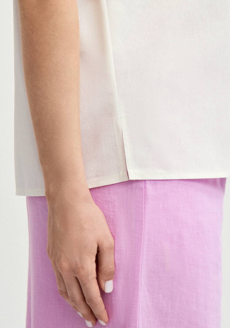 Блуза изо льна шир.  750, рис. 6