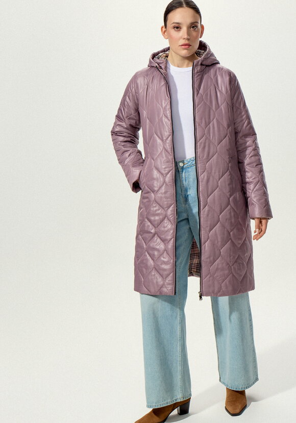 Куртка прямого кроя с капюшоном на молнии шир.  580, рис. 1