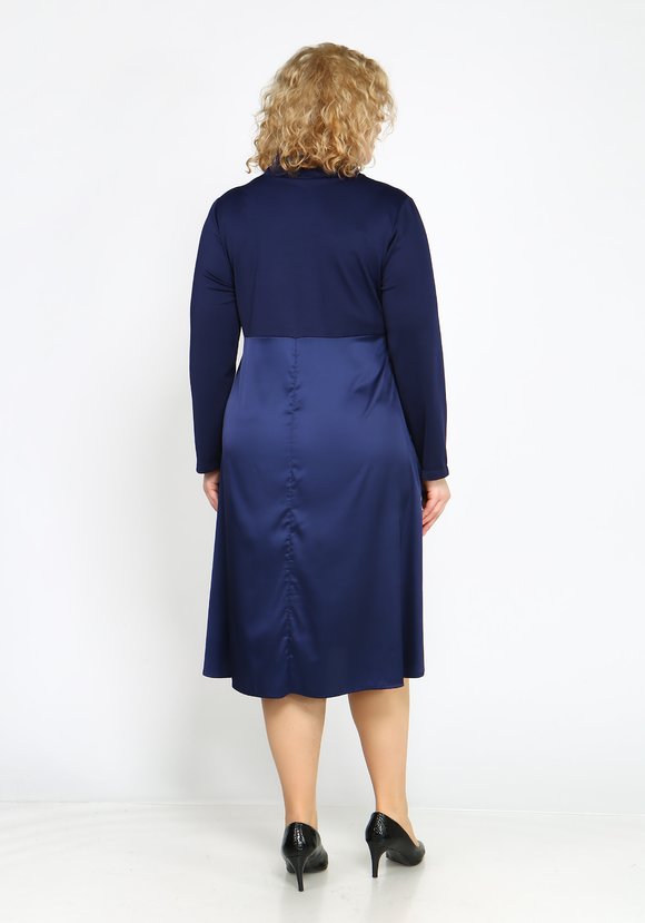 Платье с атласной юбкой шир.  580, рис. 7