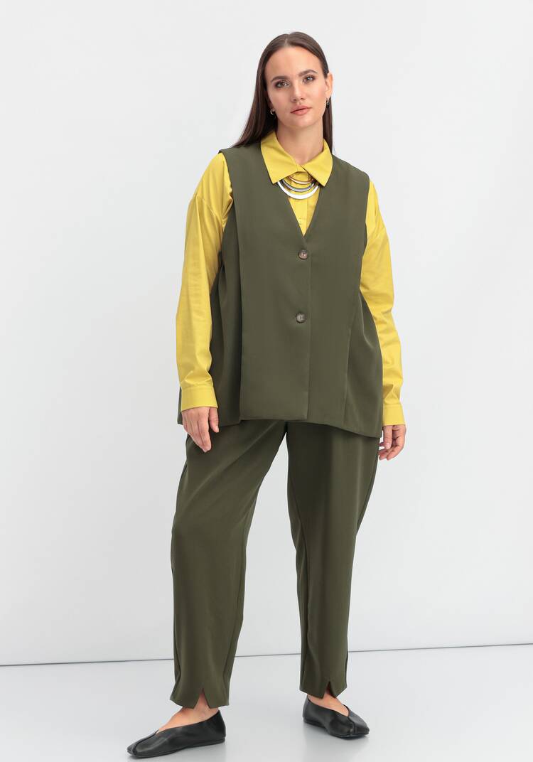 Жилет однобортный на пуговице шир.  750, рис. 8