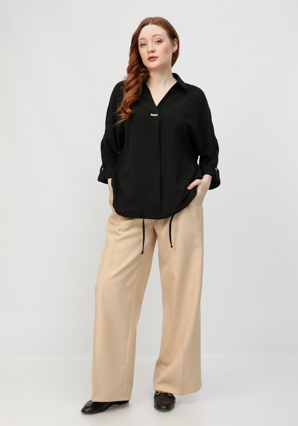 Блуза с патой на рукавах шир.  580, рис. 25