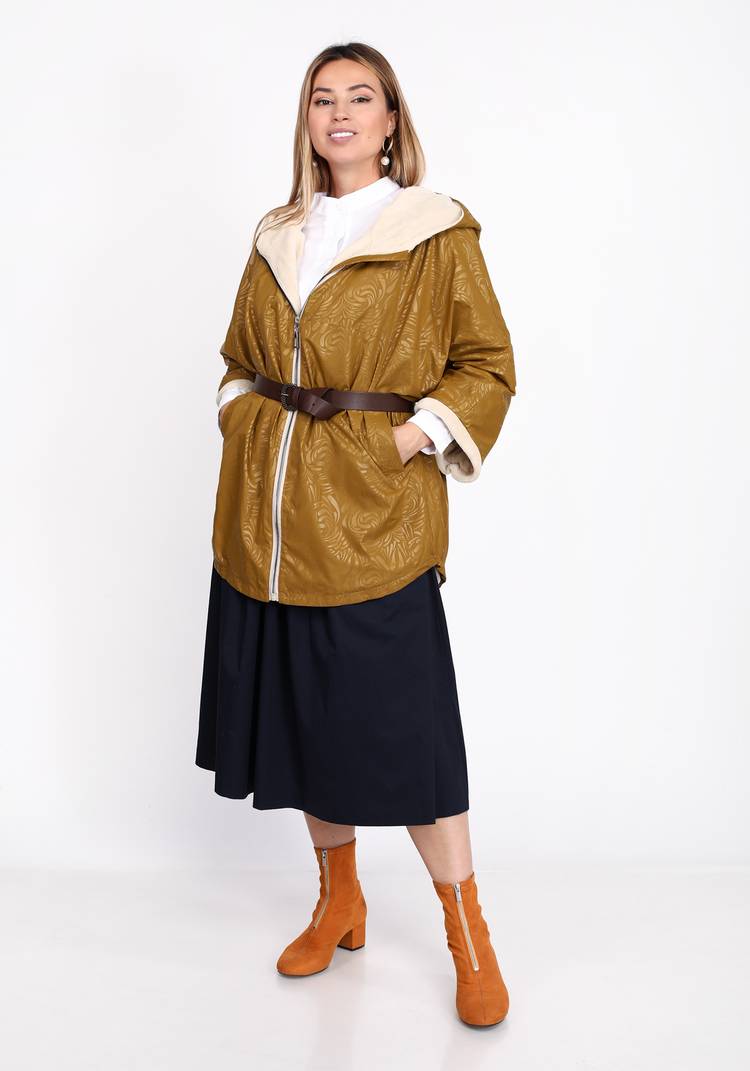 Куртка с капюшоном на подкладке из эко-меха шир.  750, рис. 11