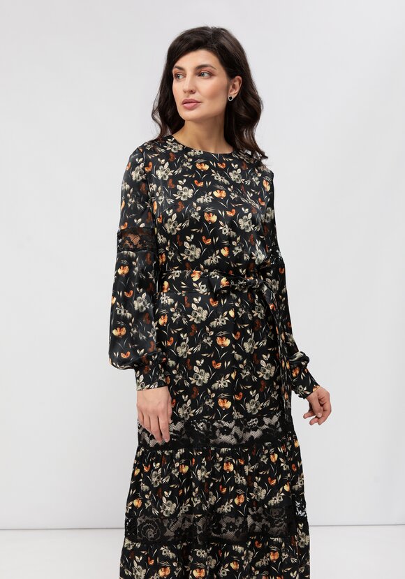 Платье с кружевом свободного кроя шир.  580, рис. 4