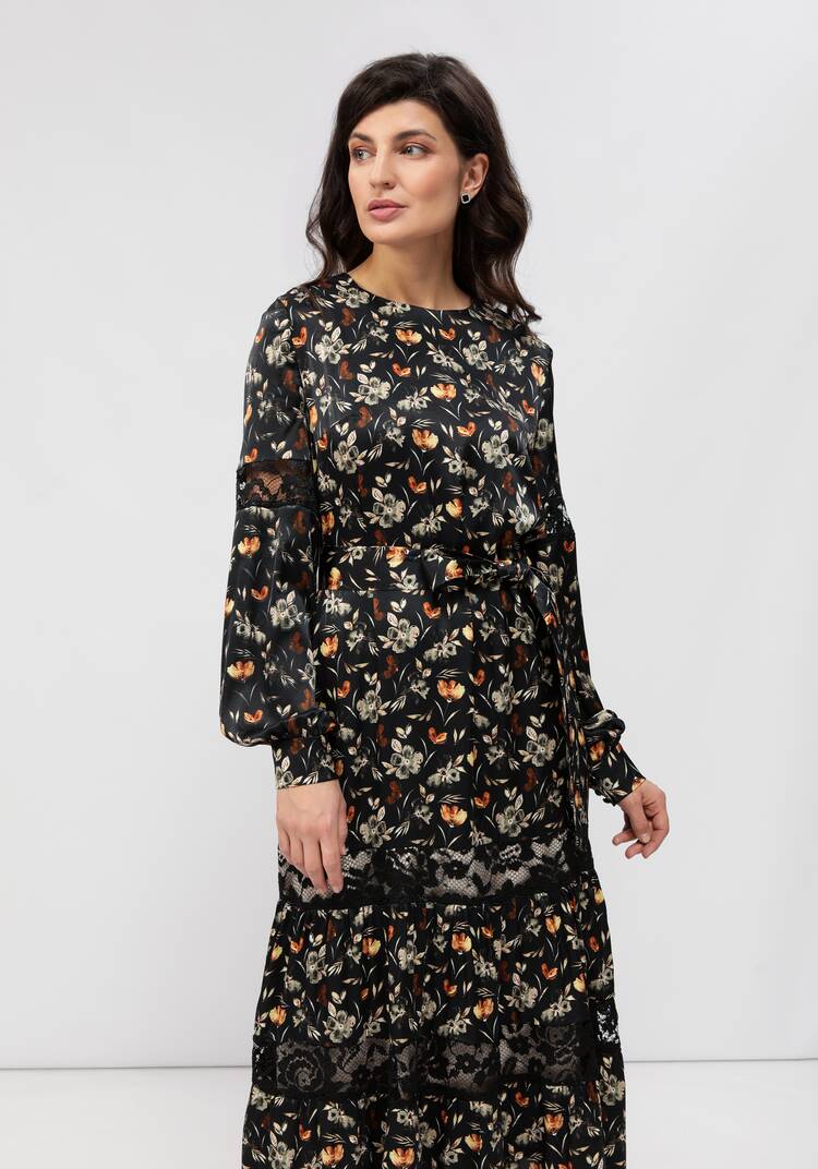 Платье с кружевом свободного кроя шир.  750, рис. 4