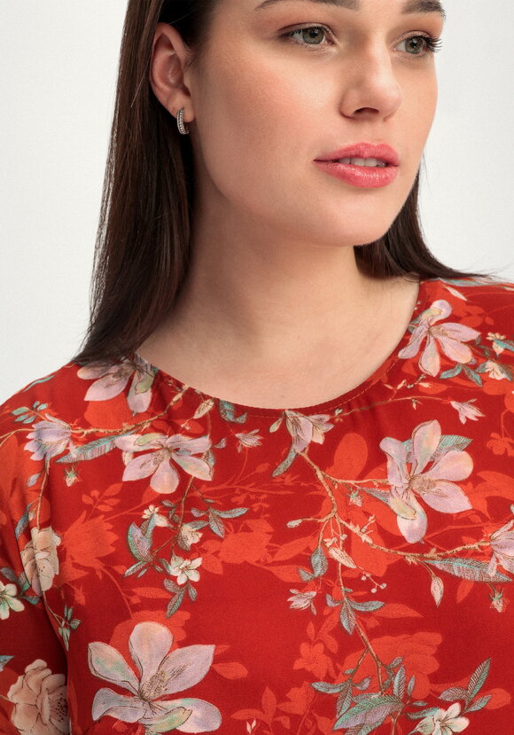 Платье ярусное с цветочным принтом шир.  580, рис. 28