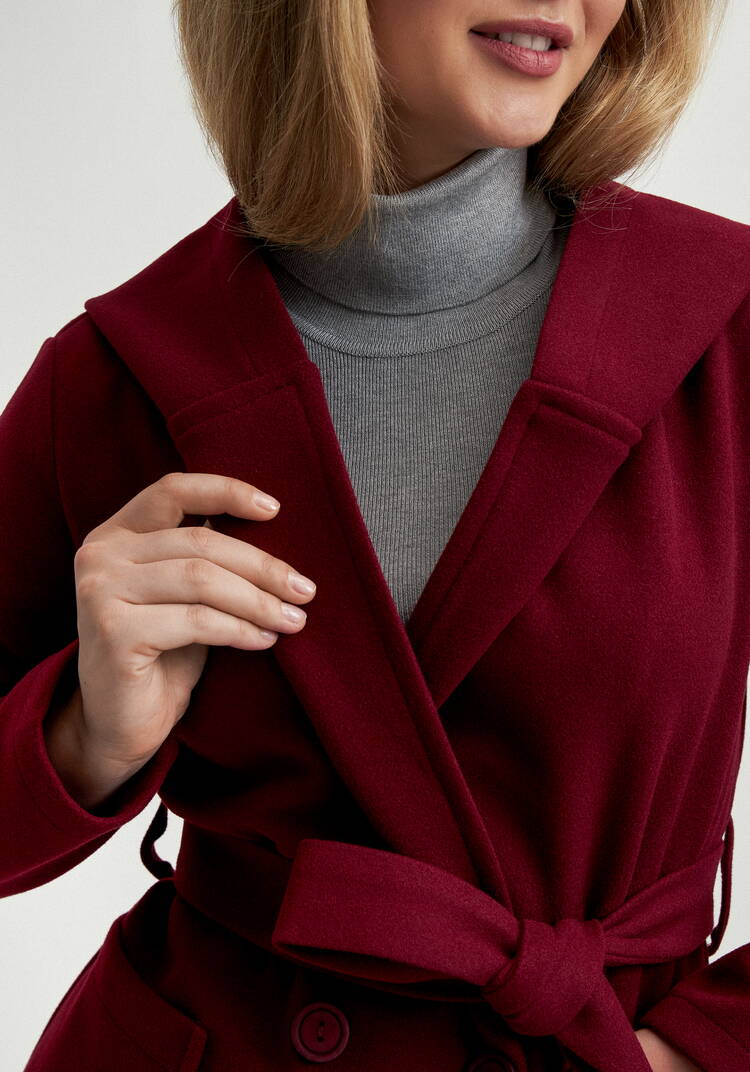 Пальто удлиненное на запах с разрезами шир.  750, рис. 36