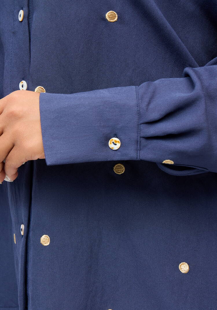 Рубашка с вышивкой Горошек шир.  750, рис. 5