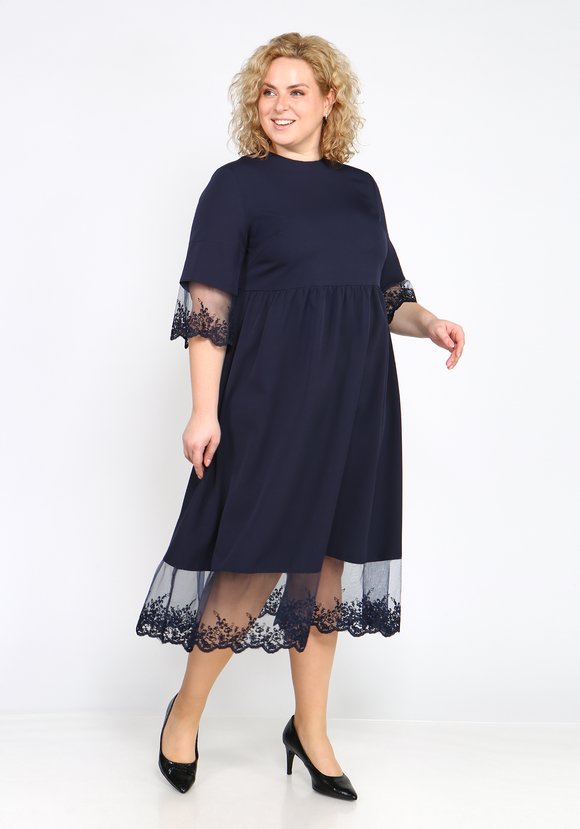 Платье с рукавами-колокольчик шир.  580, рис. 3