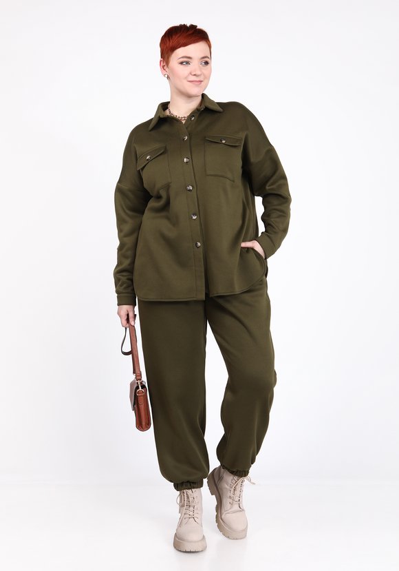 Рубашка удлиненная из футера с начесом шир.  580, рис. 16