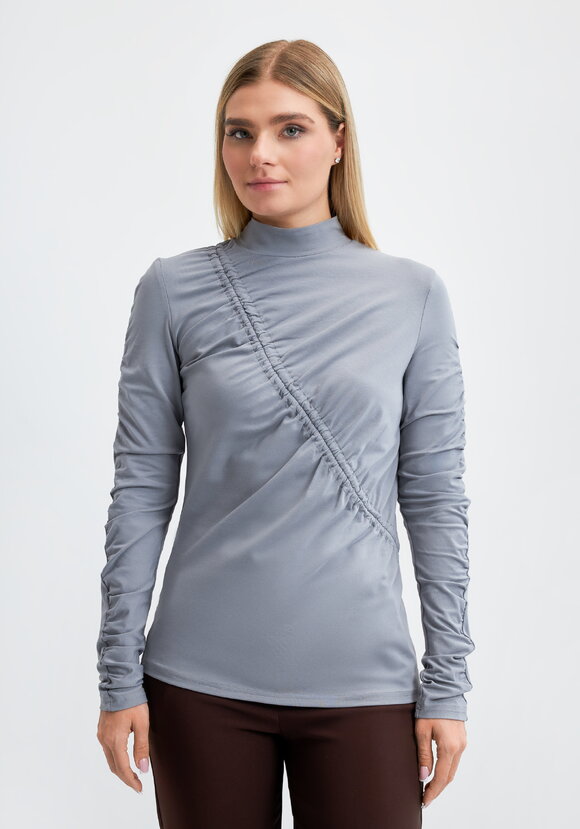 Водолазка со сборкой Хельга шир.  580, рис. 22