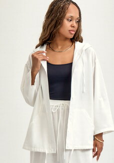 Пыльник изо льна с капюшоном