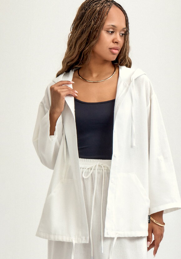 Пыльник изо льна с капюшоном шир.  580, рис. 9