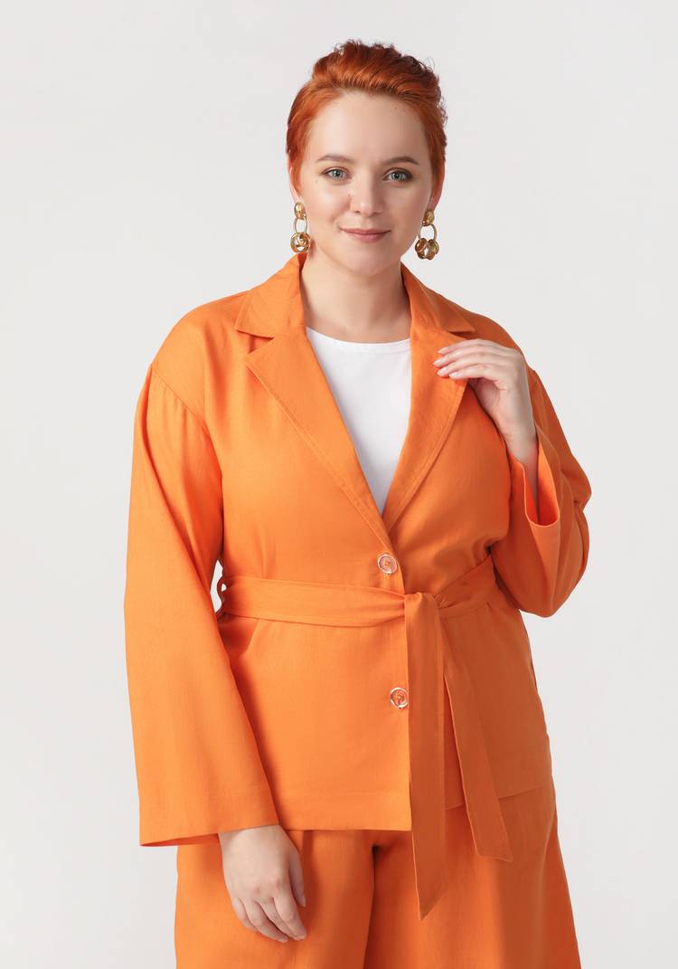 Пиджак с английским воротником и поясом шир.  750, рис. 5