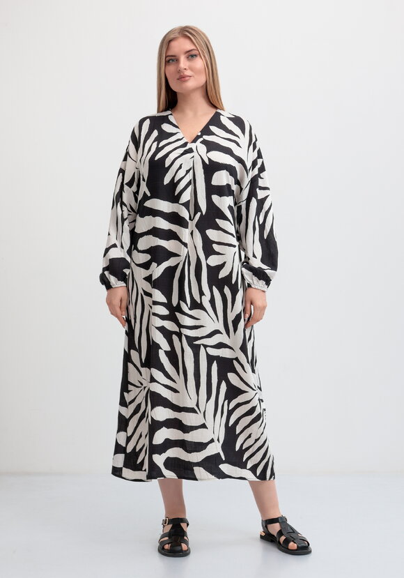 Платье макси с длинным рукавом шир.  580, рис. 3