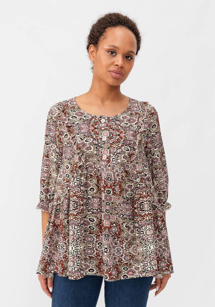 Блуза из штапеля свободного кроя шир.  750, рис. 10