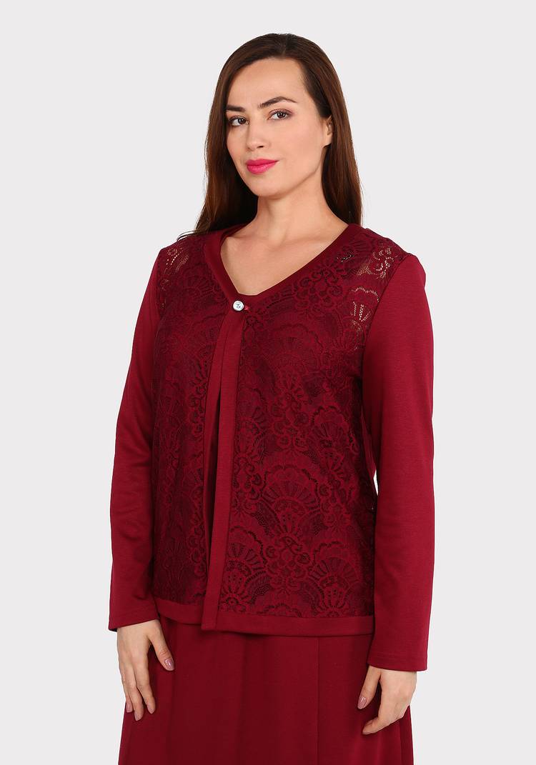 Кардиган с ажурным узором и пуговицей шир.  750, рис. 5