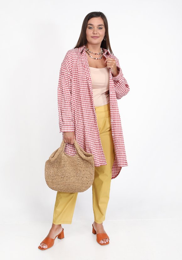 Рубашка удлиненная из хлопковой ткани шир.  580, рис. 1