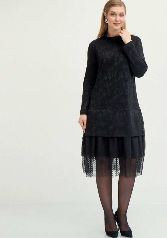 Платье с ярусами из сeтки шир.  580, рис. 8