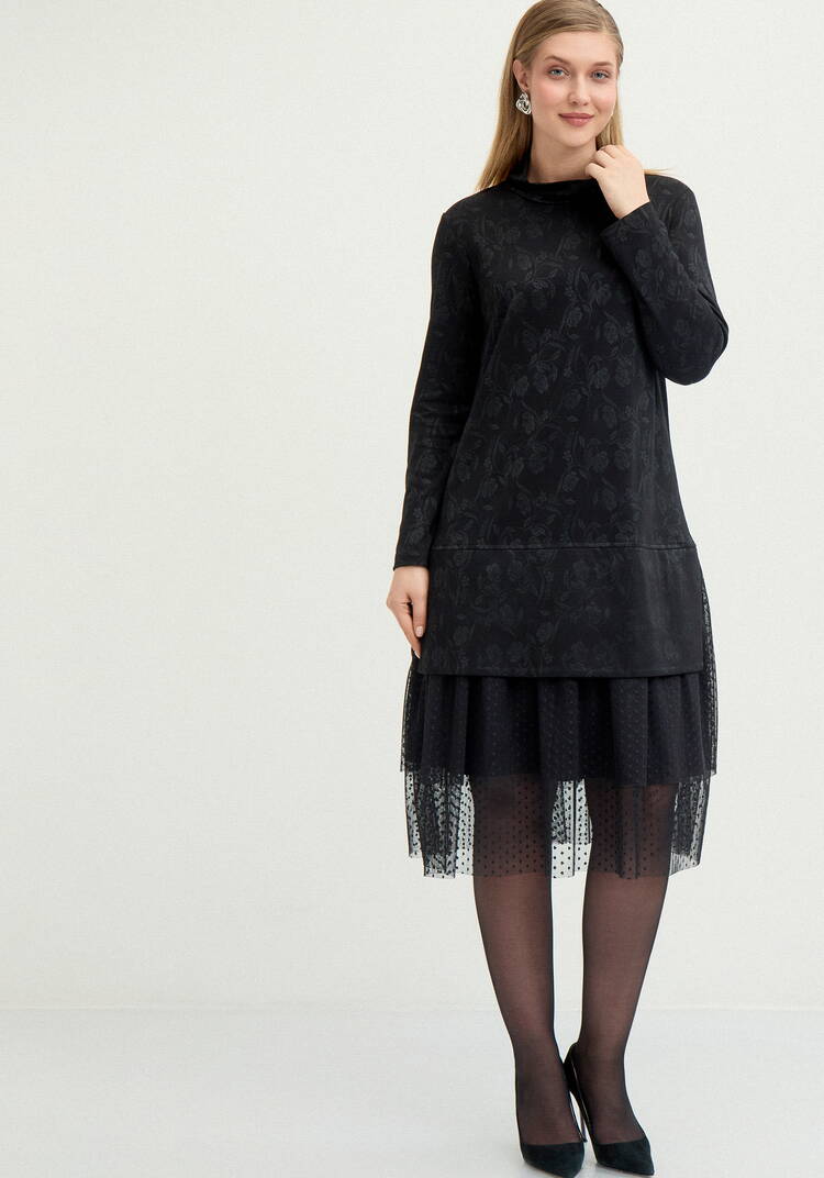 Платье с ярусами из сeтки шир.  750, рис. 8