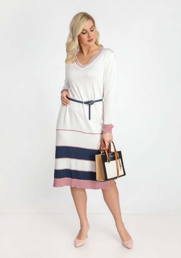 Платье с V-образным вырезом и полосками шир.  580, рис. 9