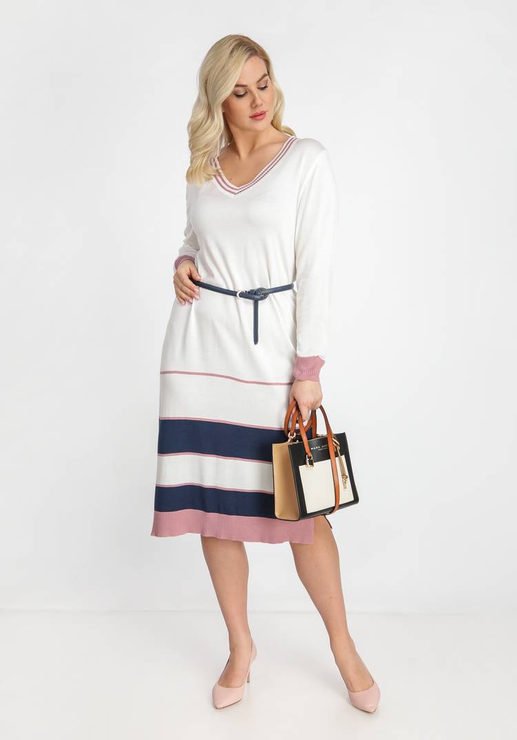 Платье с V-образным вырезом и полосками шир.  750, рис. 9