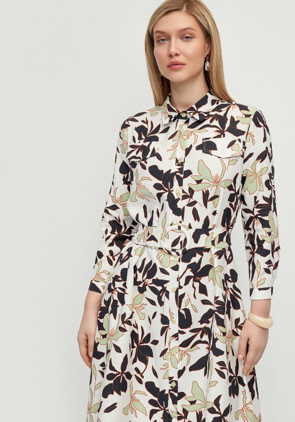 Платье-рубашка с принтом на поясе Вивьен шир.  580, рис. 10