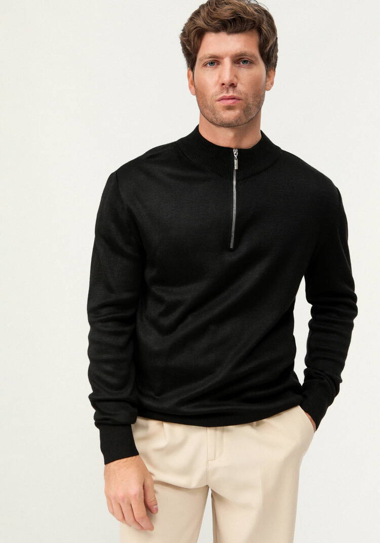 Свитер с воротником стойкой на молнии шир.  750, рис. 12