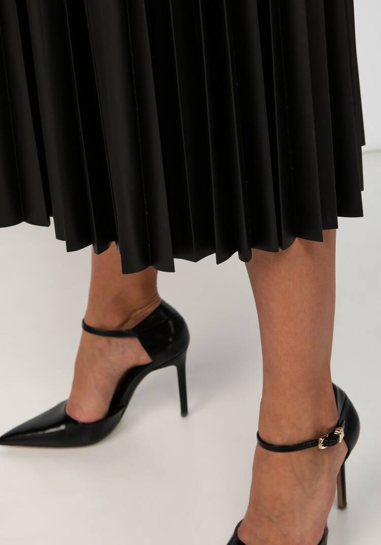 Юбка плиссированная из экокожи шир.  750, рис. 14