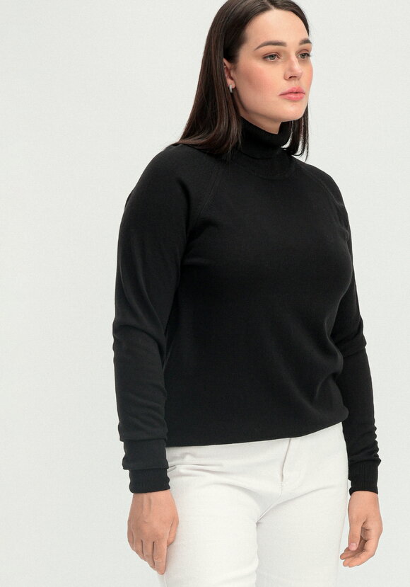 Джемпер прямого силуэта с высоким воротом шир.  580, рис. 40