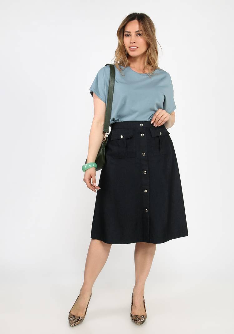 Юбка джинсовая с карманами шир.  750, рис. 8