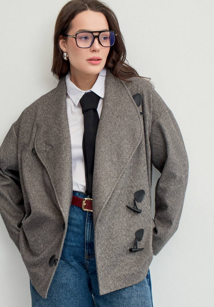 Пиджак с асимметричной застёжкой шир.  750, рис. 32