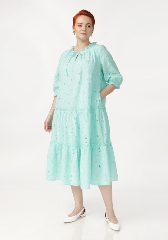 Платье ярусное свободного кроя шир.  580, рис. 17