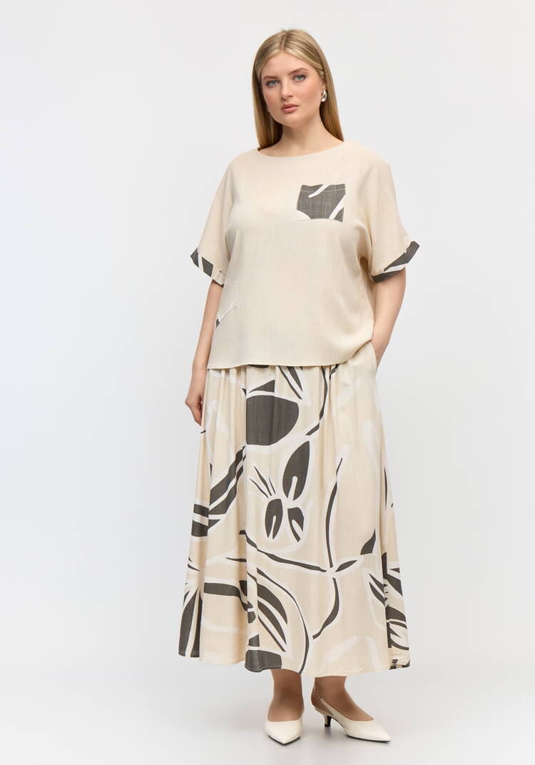 Костюм из вискозы: блуза с юбкой шир.  750, рис. 8