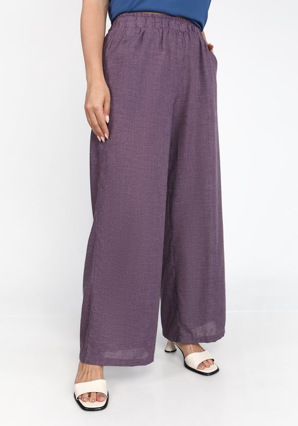 Брюки широкие из хлопка на резинке шир.  580, рис. 13