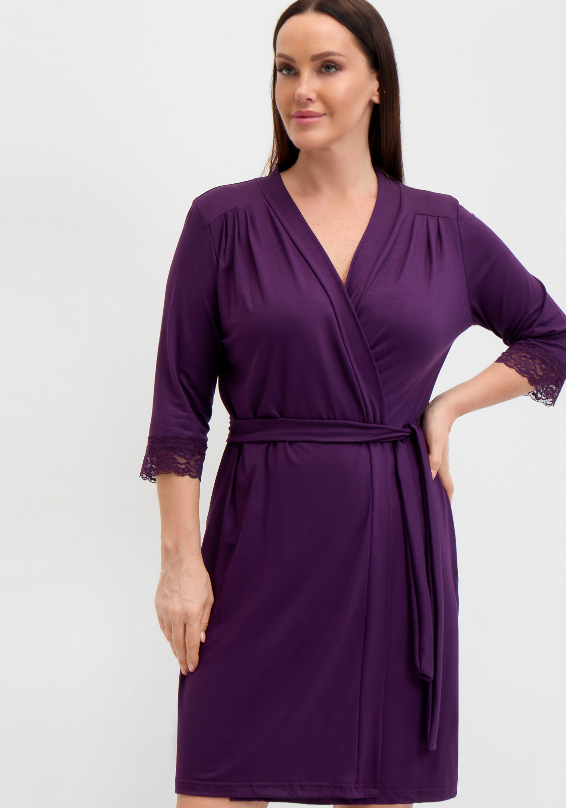 

Пеньюар с кружевом, Фиолетовый