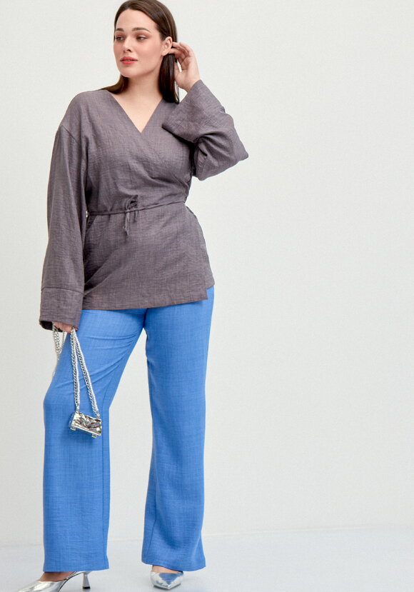 Брюки прямые свободные на резинке шир.  580, рис. 8