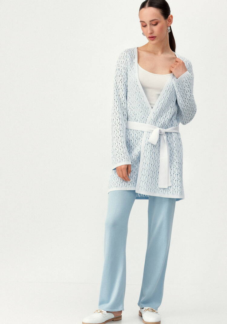 Кардиган ажурной вязки шир.  750, рис. 22