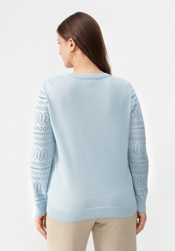 Джемпер с ажурным принтом шир.  580, рис. 10